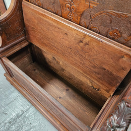 Fabulous 19th Century French Walnut Hall Seat