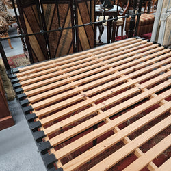 Hard to Find 19the Century King Size Cast Iron & Brass Bed Frame | Antique & Vintage | Moonee Ponds Antiques | Australia Wide Delivery