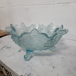 Rare Northwood Ice Blue Grape & Cable Bowl | Antique & Vintage | Moonee Ponds Antiques | Australia Wide Delivery