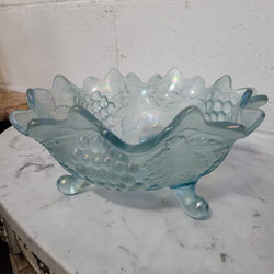 Rare Northwood Ice Blue Grape & Cable Bowl | Antique & Vintage | Moonee Ponds Antiques | Australia Wide Delivery