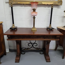 Amazing French Oak Spanish Style Console Table