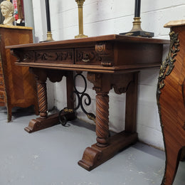 Amazing French Oak Spanish Style Console Table