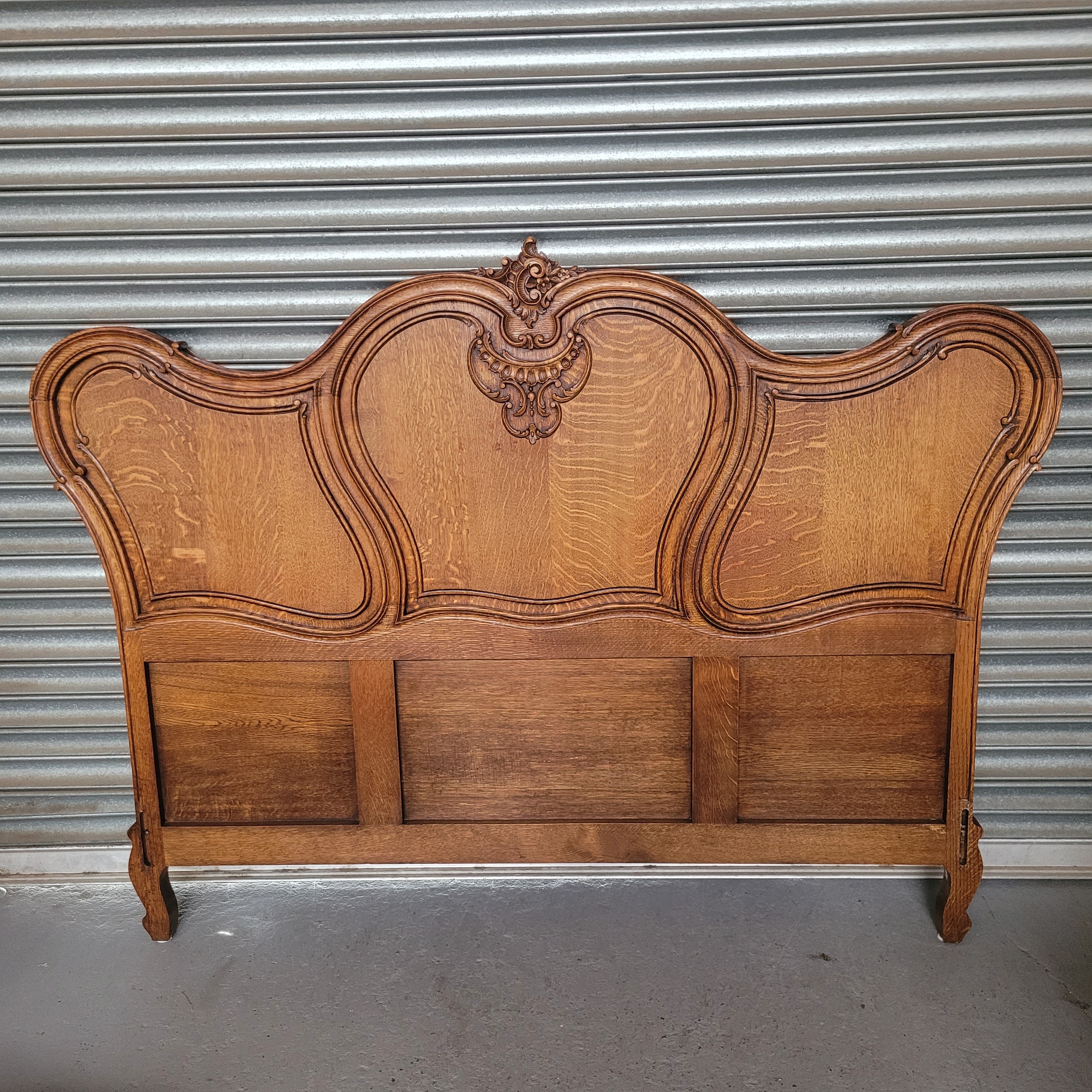 Beautifully Carved French Oak Louis XV Style Queen Size Bed | Antique & Vintage | Moonee Ponds Antiques | Australia Wide Delivery