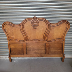 Beautifully Carved French Oak Louis XV Style Queen Size Bed | Antique & Vintage | Moonee Ponds Antiques | Australia Wide Delivery