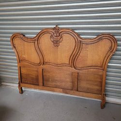 Beautifully Carved French Oak Louis XV Style Queen Size Bed | Antique & Vintage | Moonee Ponds Antiques | Australia Wide Delivery
