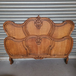 Beautifully Carved French Oak Louis XV Style Queen Size Bed | Antique & Vintage | Moonee Ponds Antiques | Australia Wide Delivery