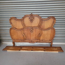 Beautifully Carved French Oak Louis XV Style Queen Size Bed | Antique & Vintage | Moonee Ponds Antiques | Australia Wide Delivery