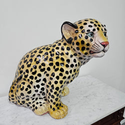 Large Vintage Terracotta Young Leopard | Antique & Vintage | Moonee Ponds Antiques | Australia Wide Delivery