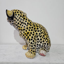 Large Vintage Terracotta Young Leopard