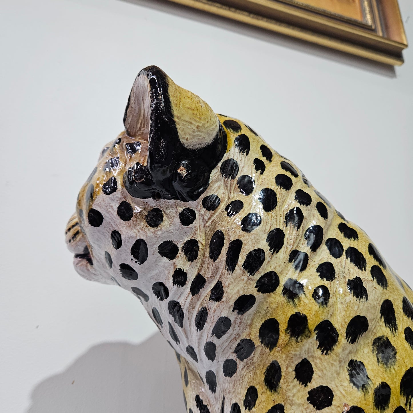 Large Vintage Terracotta Young Leopard