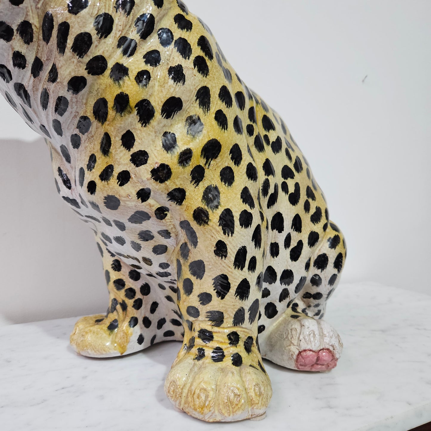 Large Vintage Terracotta Young Leopard