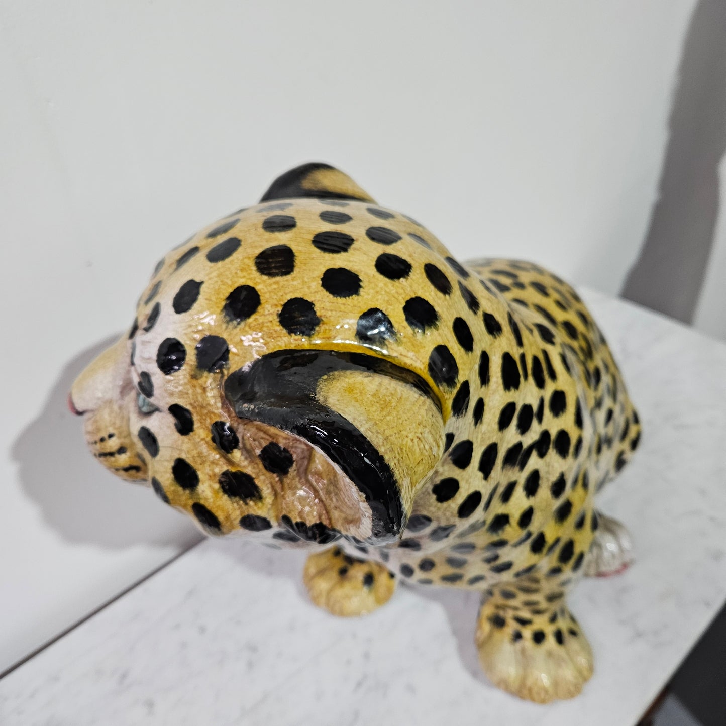 Large Vintage Terracotta Young Leopard