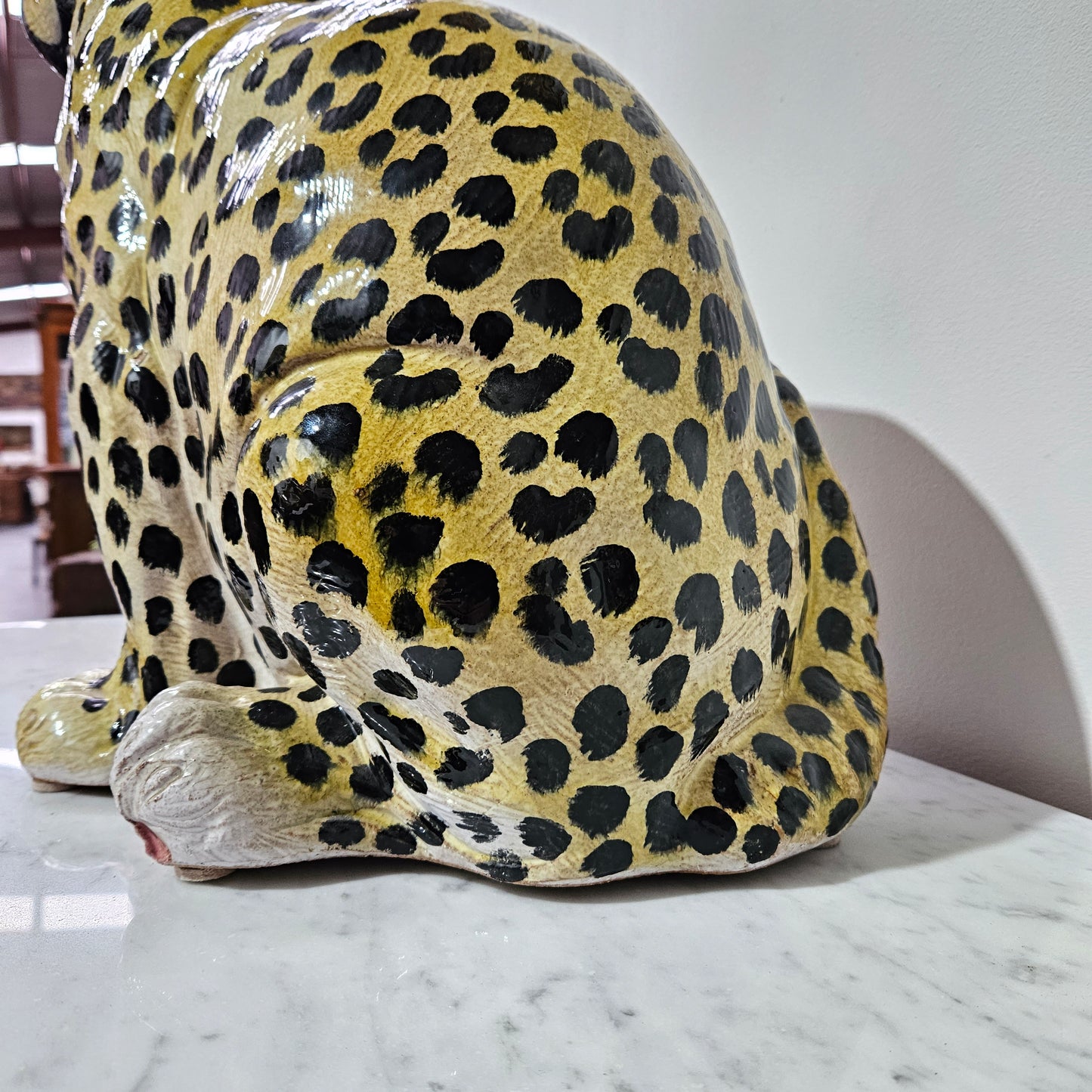 Large Vintage Terracotta Young Leopard