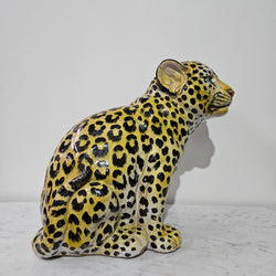 Appealing Large Vintage Terracotta Young Leopard Statue | Antique & Vintage | Moonee Ponds Antiques | Australia Wide Delivery