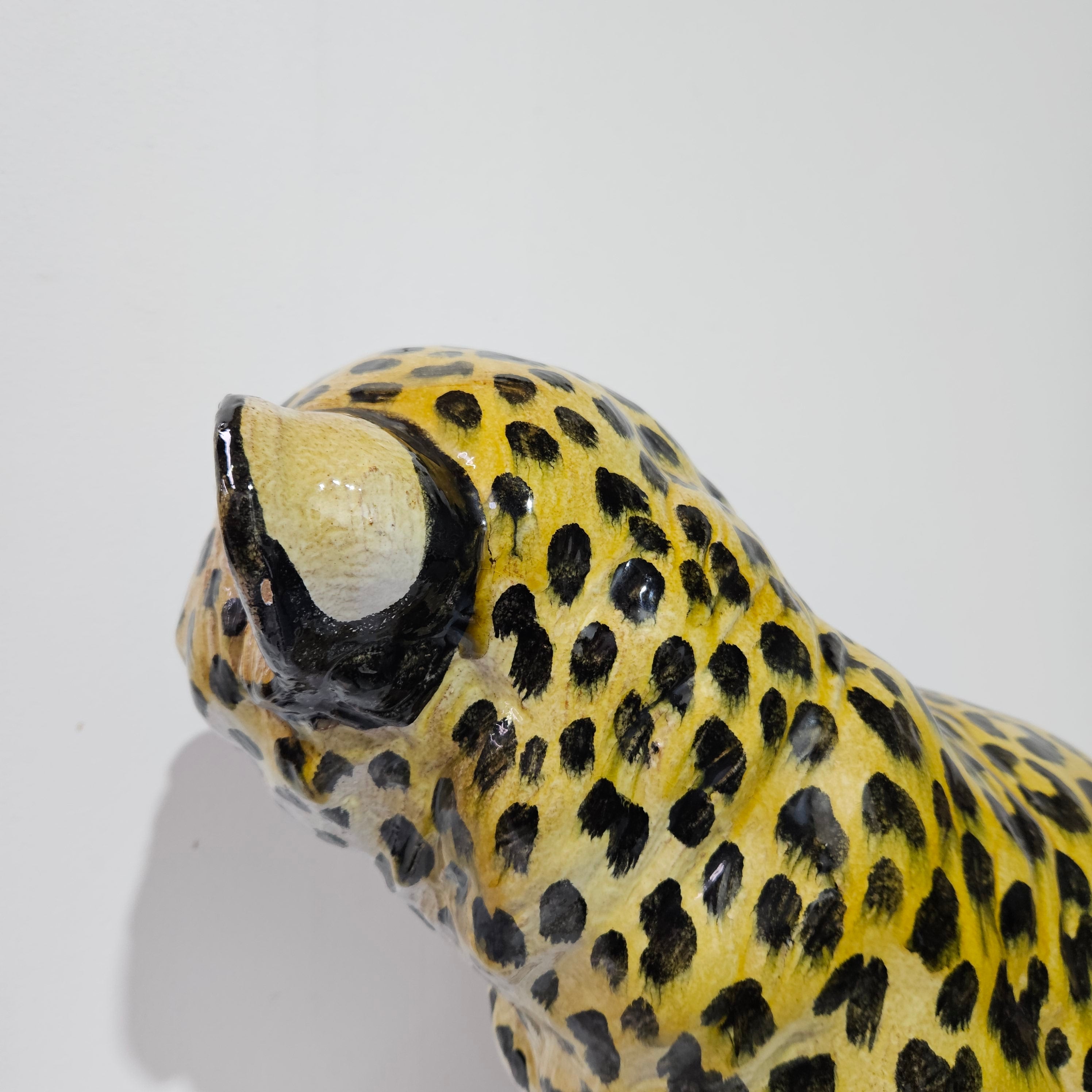 Appealing Large Vintage Terracotta Young Leopard Statue | Antique & Vintage | Moonee Ponds Antiques | Australia Wide Delivery