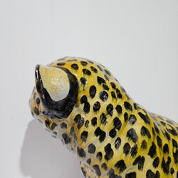 Appealing Large Vintage Terracotta Young Leopard Statue | Antique & Vintage | Moonee Ponds Antiques | Australia Wide Delivery