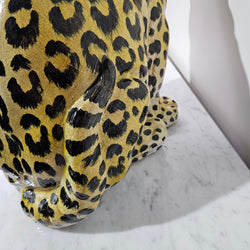 Appealing Large Vintage Terracotta Young Leopard Statue | Antique & Vintage | Moonee Ponds Antiques | Australia Wide Delivery