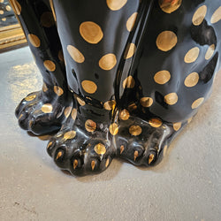Imposing Black and Gold Italian Ceramic Roaring Leopard | Antique & Vintage | Moonee Ponds Antiques | Australia Wide Delivery