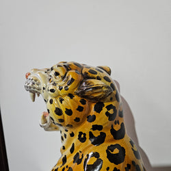 Stunning Vintage Italian Terra Cotta Roaring Leopard | Antique & Vintage | Moonee Ponds Antiques | Australia Wide Delivery