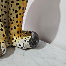 Stunning Vintage Italian Terra Cotta Roaring Leopard