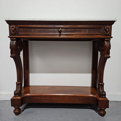 Hard to Find Louis XV Walnut & Marble Top Console Table | Antique & Vintage | Moonee Ponds Antiques | Australia Wide Delivery