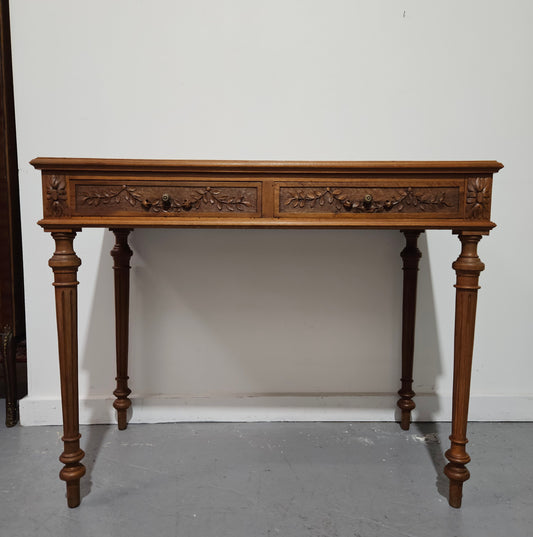 Beautifully Carved French Louis XVI Style Console Table or Desk