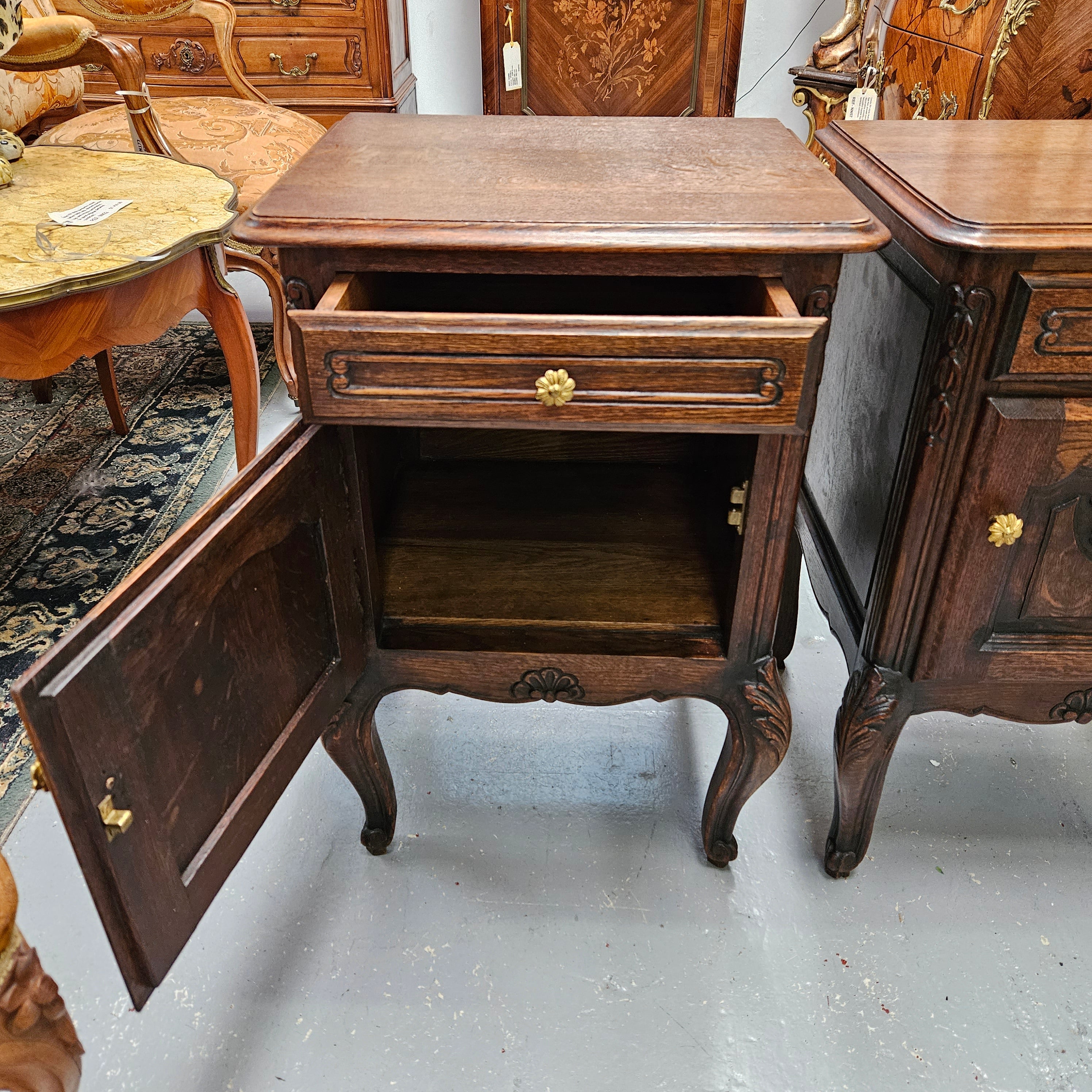 Pair of Hard to Find French Louis XV Style Bedside Cabinets | Antique & Vintage | Moonee Ponds Antiques | Australia Wide Delivery