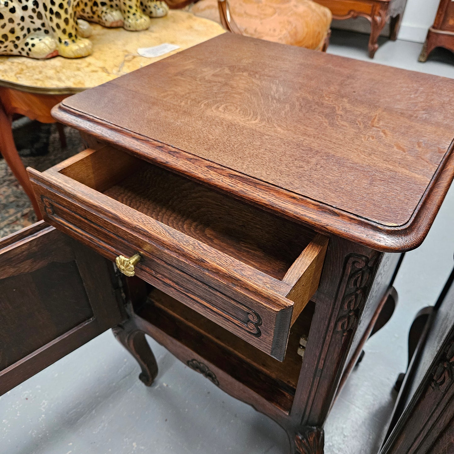 Pair of Hard to Find French Louis XV Style Bedside Cabinets
