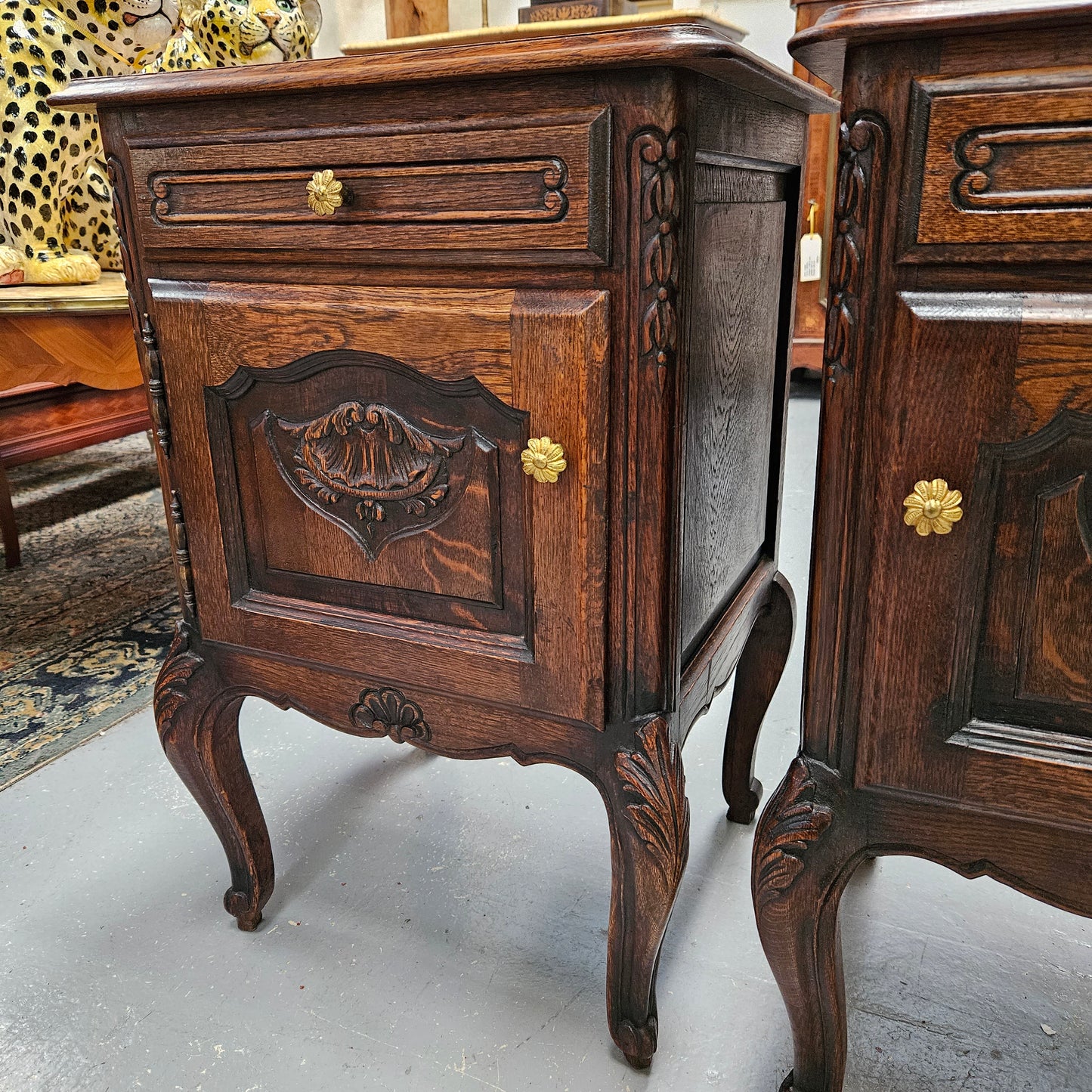 Pair of Hard to Find French Louis XV Style Bedside Cabinets