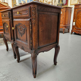 Pair of Hard to Find French Louis XV Style Bedside Cabinets