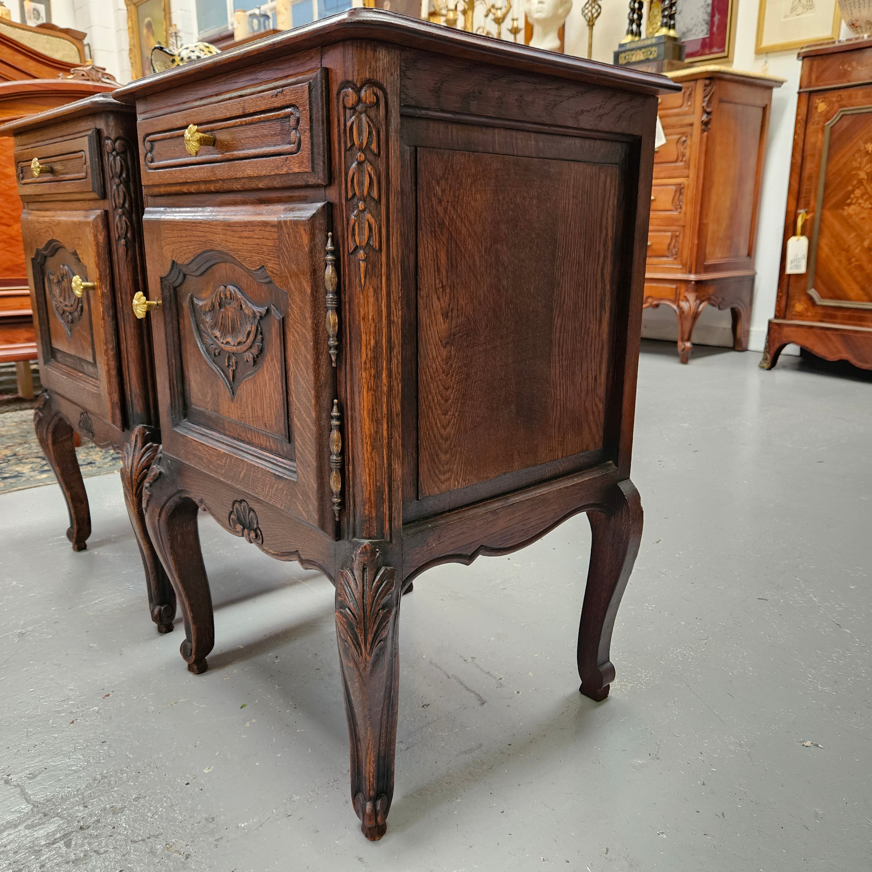 Pair of Hard to Find French Louis XV Style Bedside Cabinets | Antique & Vintage | Moonee Ponds Antiques | Australia Wide Delivery