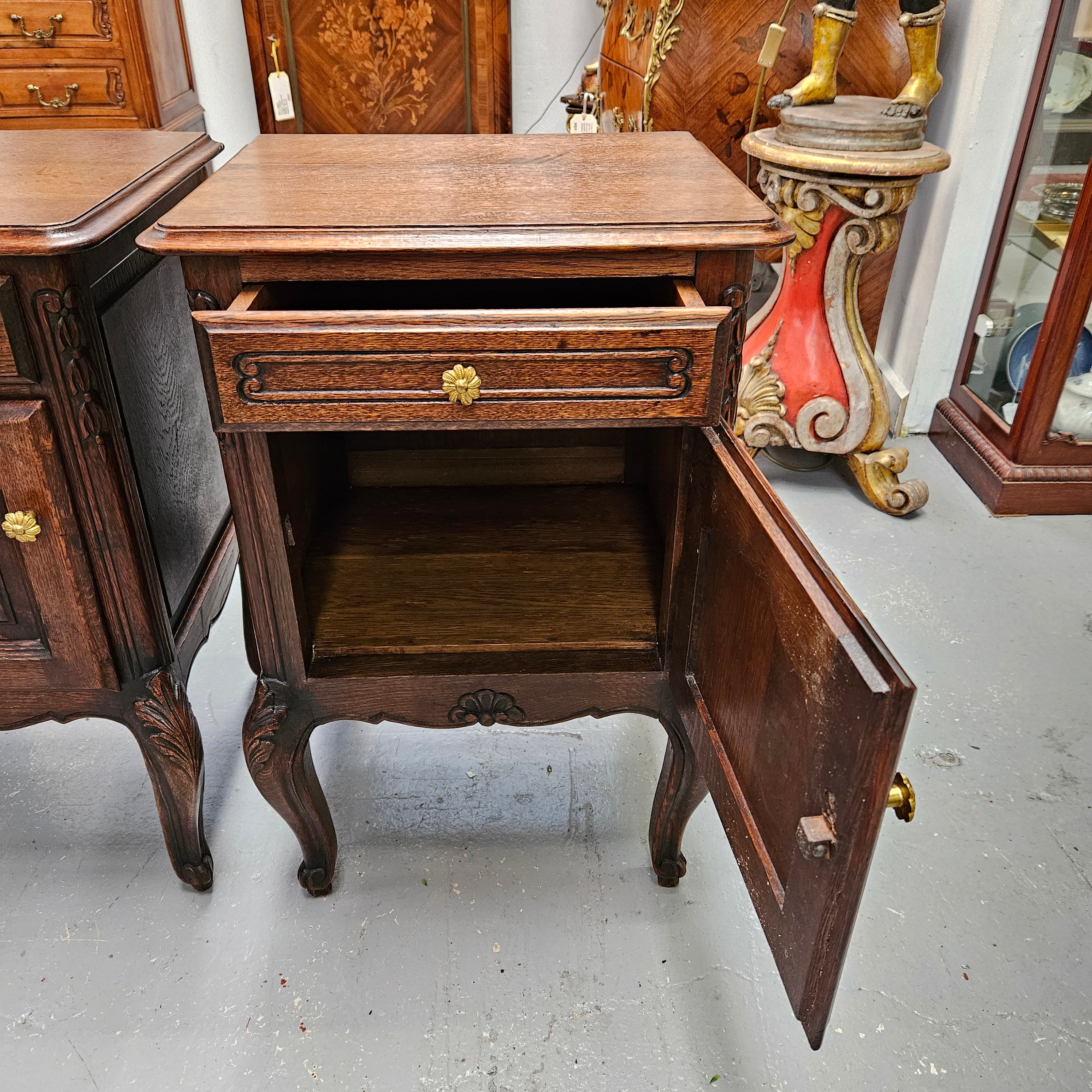 Pair of Hard to Find French Louis XV Style Bedside Cabinets | Antique & Vintage | Moonee Ponds Antiques | Australia Wide Delivery