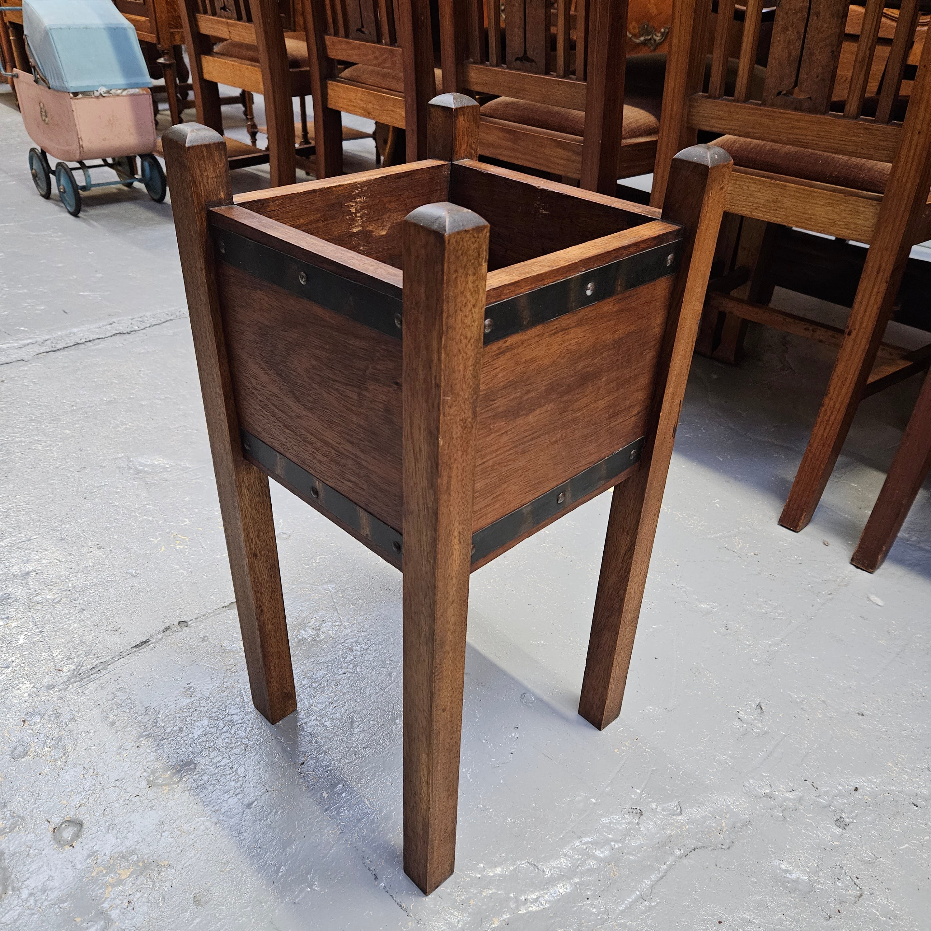 Arts and Crafts Wooden Plant Stand