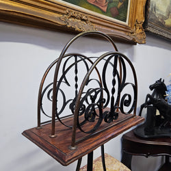 Charming Wrought Iron Magazine Holder | Antique & Vintage | Moonee Ponds Antiques | Australia Wide Delivery