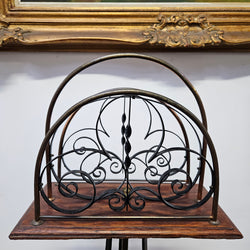 Charming Wrought Iron Magazine Holder | Antique & Vintage | Moonee Ponds Antiques | Australia Wide Delivery