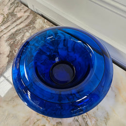 Art Deco Bristol Blue Float Bowl