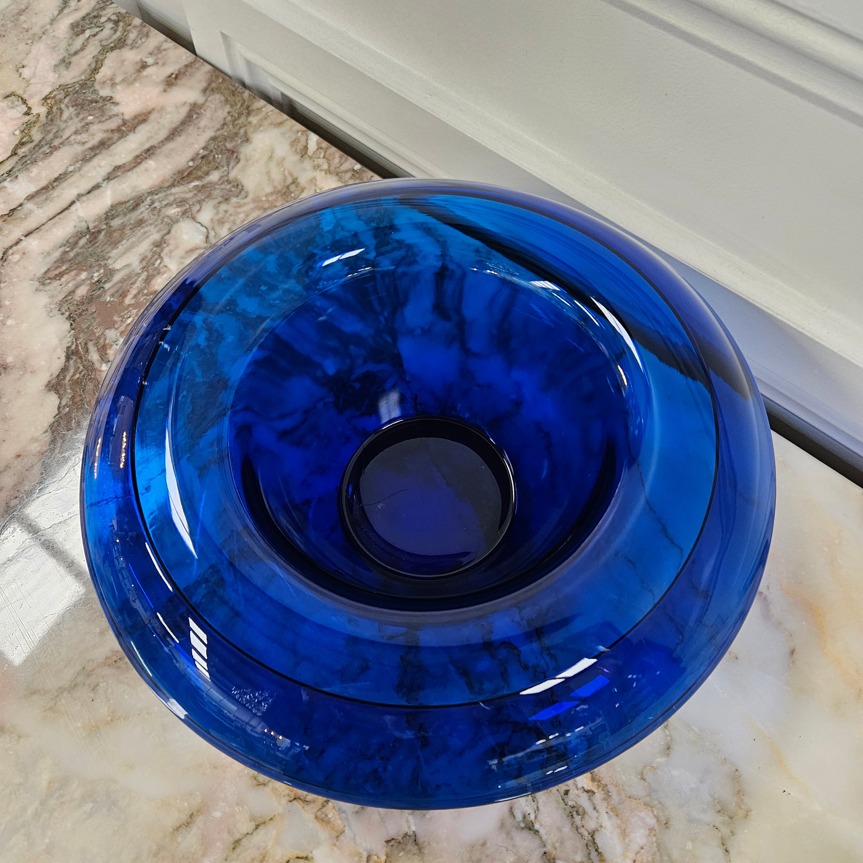 Art Deco Bristol Blue Float Bowl | Antique & Vintage | Moonee Ponds Antiques | Australia Wide Delivery