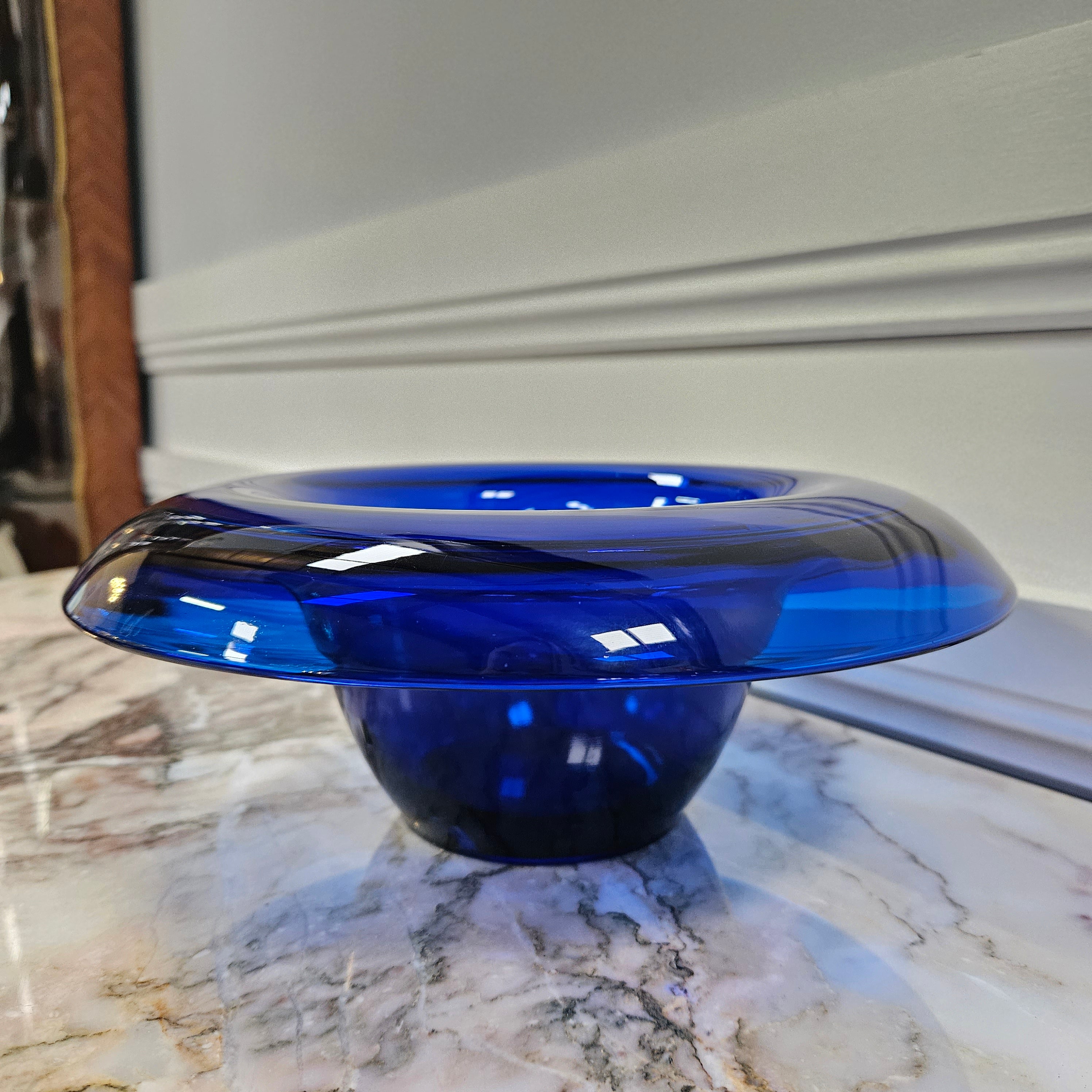 Art Deco Bristol Blue Float Bowl | Antique & Vintage | Moonee Ponds Antiques | Australia Wide Delivery