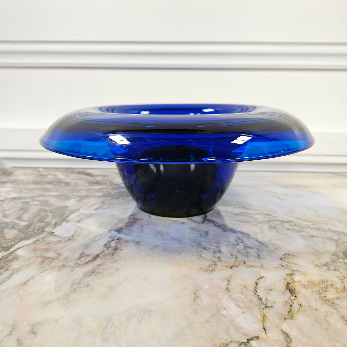 Art Deco Bristol Blue Float Bowl