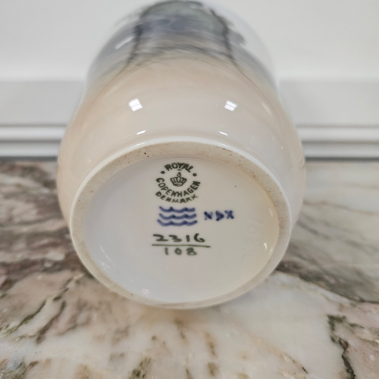 Royal Copenhagen Signed Hand Painted Vase