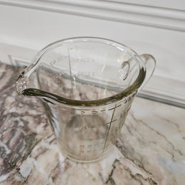 Vintage Solid Glass Measuring Jug