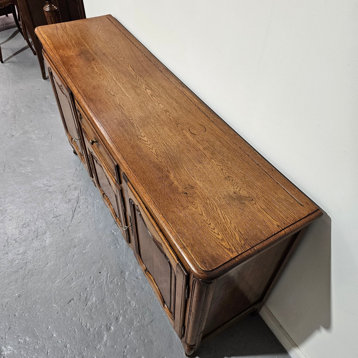 19th Century French Oak Three Door Sideboard