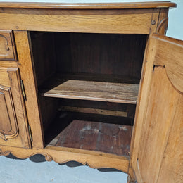 19th Century French Oak Three Door Sideboard