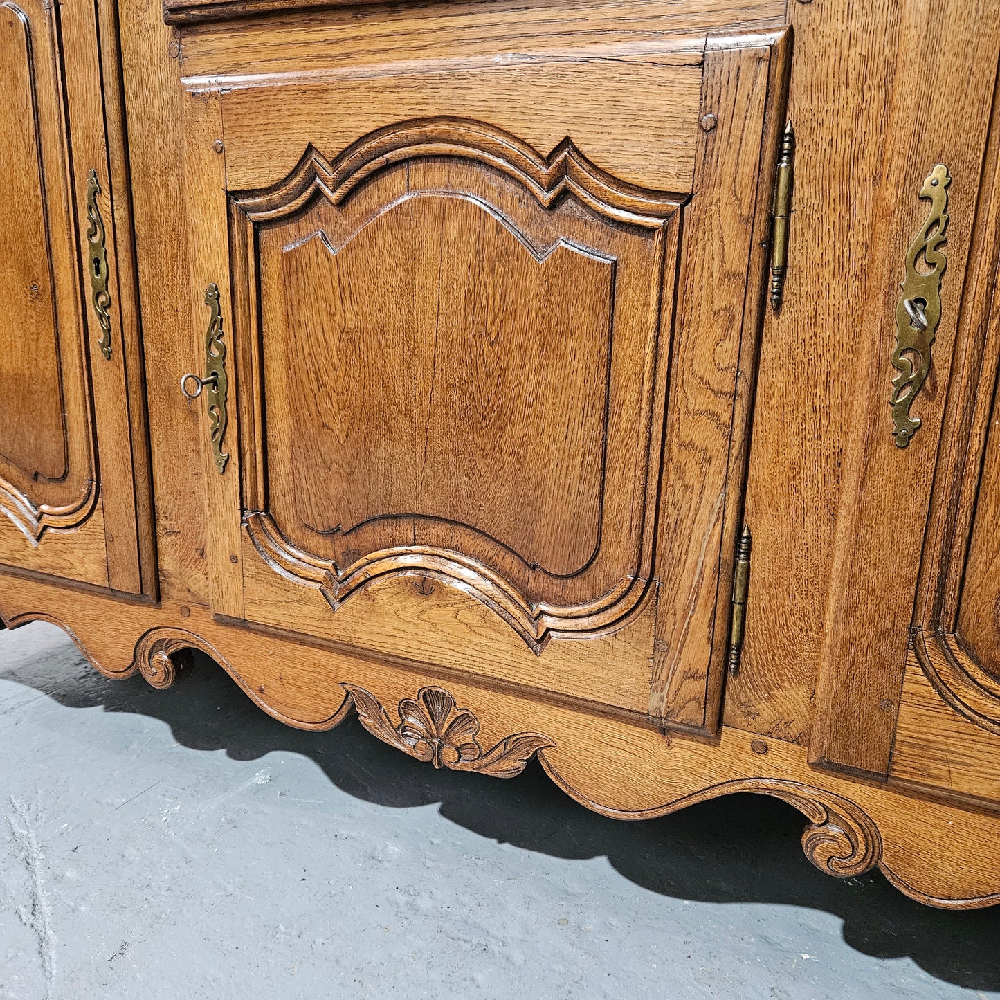 19th Century French Oak Three Door Sideboard