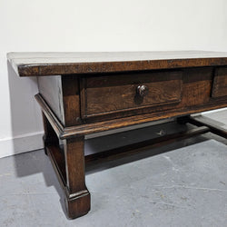 Rustic French Oak Coffee Table With Two Drawers | Antique & Vintage | Moonee Ponds Antiques | Australia Wide Delivery