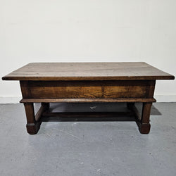 Rustic French Oak Coffee Table With Two Drawers | Antique & Vintage | Moonee Ponds Antiques | Australia Wide Delivery
