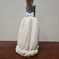 Nao by Lladro Girl Holding Straw Hat | Antique & Vintage | Moonee Ponds Antiques | Australia Wide Delivery