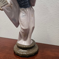Stunning Lladro Geisha Dancing Girl with fans. | Antique & Vintage | Moonee Ponds Antiques | Australia Wide Delivery