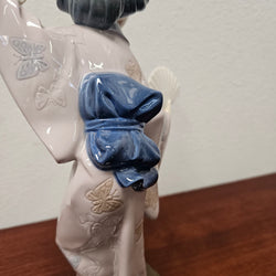Stunning Lladro Geisha Dancing Girl with fans. | Antique & Vintage | Moonee Ponds Antiques | Australia Wide Delivery