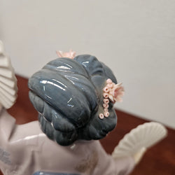 Stunning Lladro Geisha Dancing Girl with fans. | Antique & Vintage | Moonee Ponds Antiques | Australia Wide Delivery